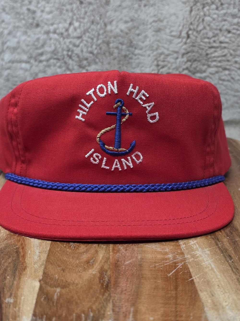 Red Nautical Rope Cap